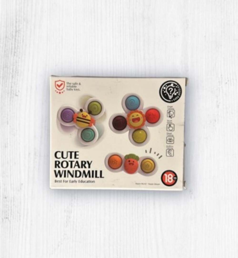 Cute Rotary Windmill Baby Suction Cup Spinner Toy